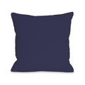 One Bella Casa One Bella Casa 74711PL16 16 x 16 in. Solid Color Pillow - Midnight Blue 74711PL16